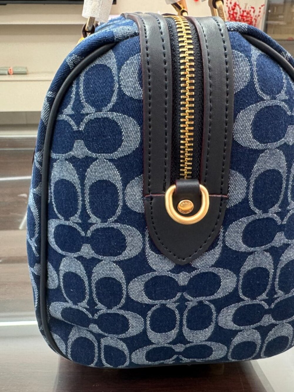 Coach Rowan Satchel Bag In Signature Denim Canvas NWT CY699 - Picture 4 of 6